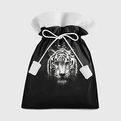 Мешок для подарков Черно-Белый Тигр Head, цвет: 3D-принт