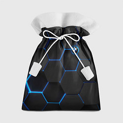 Мешок для подарков BMW blue neon theme, цвет: 3D-принт