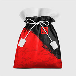 Мешок для подарков DOTA 2 RED LOGO, БРЫЗГИ КРАСОК, цвет: 3D-принт