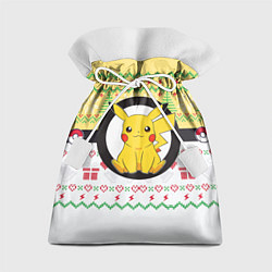 Мешок для подарков Новогодний Пикачу Pokemon, цвет: 3D-принт