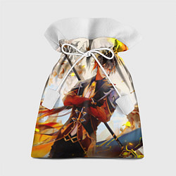 Мешок для подарков Zhong li с копьем genshin impact, цвет: 3D-принт