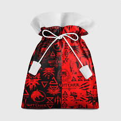 Мешок для подарков THE WITCHER LOGOBOMBING BLACK RED, цвет: 3D-принт