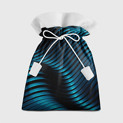 Мешок для подарков Волны голубого металла, цвет: 3D-принт