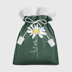 Мешок для подарков Let it be - цветок ромашка, цвет: 3D-принт