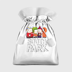 Мешок для подарков South Park - Южный парк Кенни, Кайл, Стэн и Эрик, цвет: 3D-принт