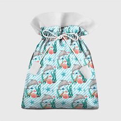 Мешок для подарков Дельфины Море, цвет: 3D-принт