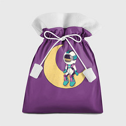 Мешок для подарков Astronaut on the moon - сидит, цвет: 3D-принт