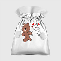 Мешок для подарков От любви не сбежать Plush animal, цвет: 3D-принт