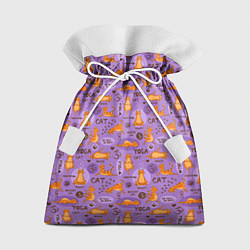 Мешок для подарков Кошачья Йога, цвет: 3D-принт