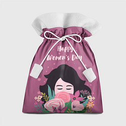 Мешок для подарков Happy Womens Day, цвет: 3D-принт