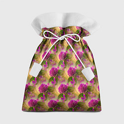 Мешок для подарков Фиолетовые цветочки 3d, цвет: 3D-принт