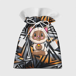 Мешок для подарков Милый пятнистый котенок, цвет: 3D-принт