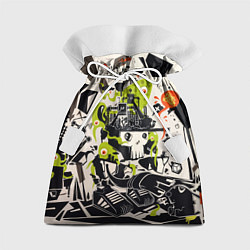 Мешок для подарков Cyber pattern Skull Vanguard Fashion, цвет: 3D-принт