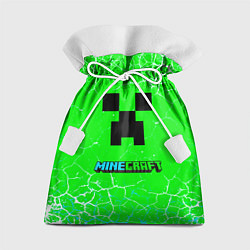 Мешок для подарков Minecraft зеленый фон, цвет: 3D-принт