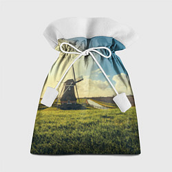 Мешок для подарков Мельница в поле, цвет: 3D-принт