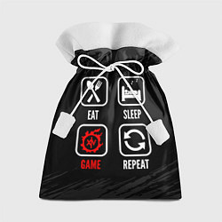 Мешок для подарков Eat, Sleep, Final Fantasy, Repeat, цвет: 3D-принт