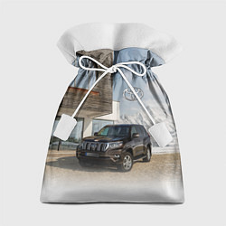 Мешок для подарков Тoyota Land Cruiser Prado у горного коттеджа Mount, цвет: 3D-принт