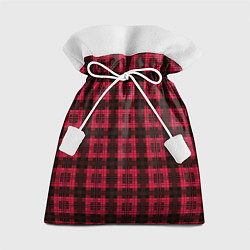 Мешок для подарков Красно-черный узор в клетку шотландка, цвет: 3D-принт