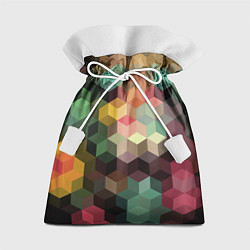 Мешок для подарков Разноцветный геометрический узор 3D, цвет: 3D-принт