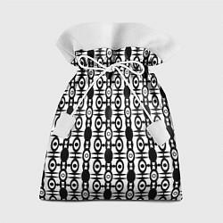 Мешок для подарков Черно-белый современный узор, цвет: 3D-принт