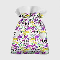 Мешок для подарков Разноцветные цифры и алфавит school, цвет: 3D-принт