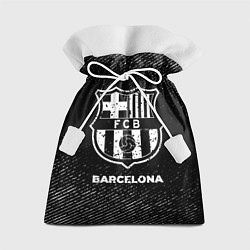 Мешок для подарков Barcelona с потертостями на темном фоне, цвет: 3D-принт