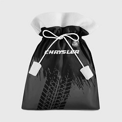 Мешок для подарков Chrysler Speed на темном фоне со следами шин, цвет: 3D-принт