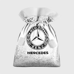 Мешок для подарков Mercedes с потертостями на светлом фоне, цвет: 3D-принт