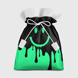 Мешок для подарков Смайлик с подтеками, цвет: 3D-принт
