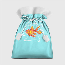Мешок для подарков Загадай желание: Золотая рыбка, цвет: 3D-принт