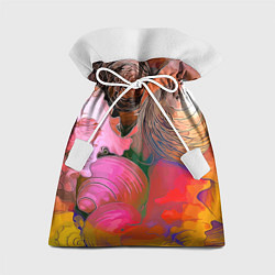 Подарочный мешок Стилизованная композиция из океанских ракушек