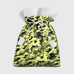 Мешок для подарков Камуфляж Зеленые листья, цвет: 3D-принт