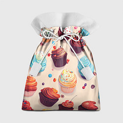 Мешок для подарков Капкейки на разный вкус, цвет: 3D-принт