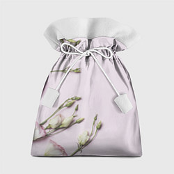 Мешок для подарков Красивые Цветы на Розовом фоне, цвет: 3D-принт