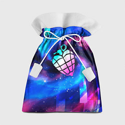 Мешок для подарков Green Day неоновый космос, цвет: 3D-принт