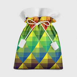 Мешок для подарков Узор из разноцветных фигур, цвет: 3D-принт
