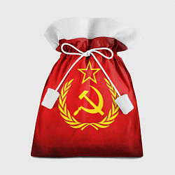Мешок для подарков СССР - старый флаг, цвет: 3D-принт