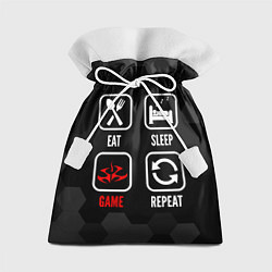 Мешок для подарков Eat, sleep, Hitman, repeat, цвет: 3D-принт