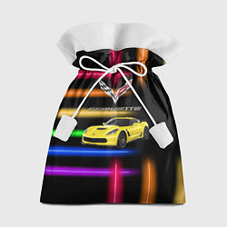 Мешок для подарков Chevrolet Corvette - гоночная команда - Motorsport, цвет: 3D-принт
