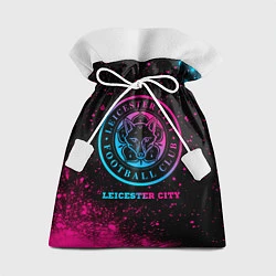 Мешок для подарков Leicester City - neon gradient, цвет: 3D-принт