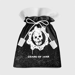 Мешок для подарков Gears of War с потертостями на темном фоне, цвет: 3D-принт
