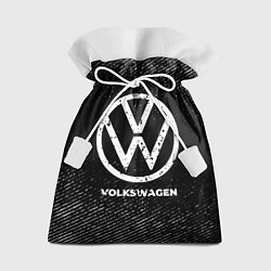 Мешок для подарков Volkswagen с потертостями на темном фоне, цвет: 3D-принт