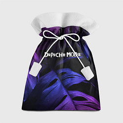Мешок для подарков Depeche Mode neon monstera, цвет: 3D-принт