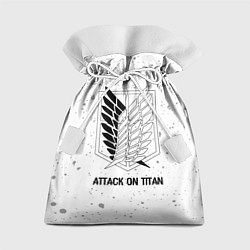 Мешок для подарков Attack on Titan glitch на светлом фоне, цвет: 3D-принт