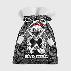 Подарочный мешок Bad girl with guns in a bandana