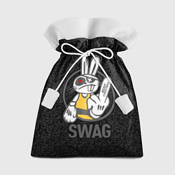 Мешок для подарков SWAG, bad rabbit, merry Christmas, цвет: 3D-принт