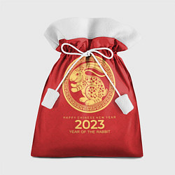 Мешок для подарков Happy chinese New Year - 2023 year of the rabbit, цвет: 3D-принт