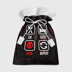 Мешок для подарков Eat, sleep, Gears of War, repeat, цвет: 3D-принт