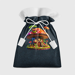 Мешок для подарков Сказочный домик из гриба, цвет: 3D-принт