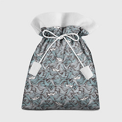 Мешок для подарков Кораблик бумажный на волнах, цвет: 3D-принт